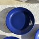 Set of 12 vintage blue ceramic plates D23