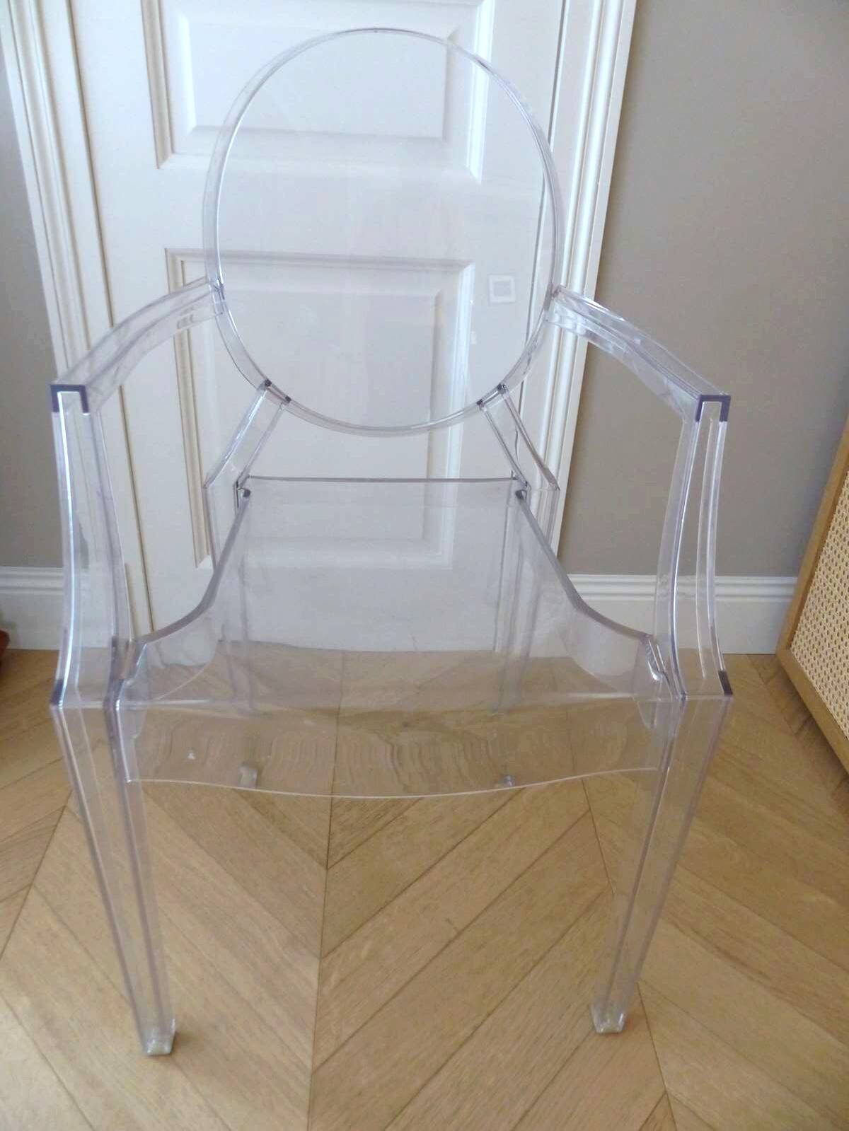 Fauteuil Kartell " Louis Ghost " Cristal design Philippe Starck