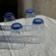 Set of 4 blue orangeade glasses H14