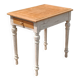 Antique drawer table with a patina.