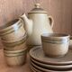 Service à café en grès Sarreguemines cafetiere tasses sucrier