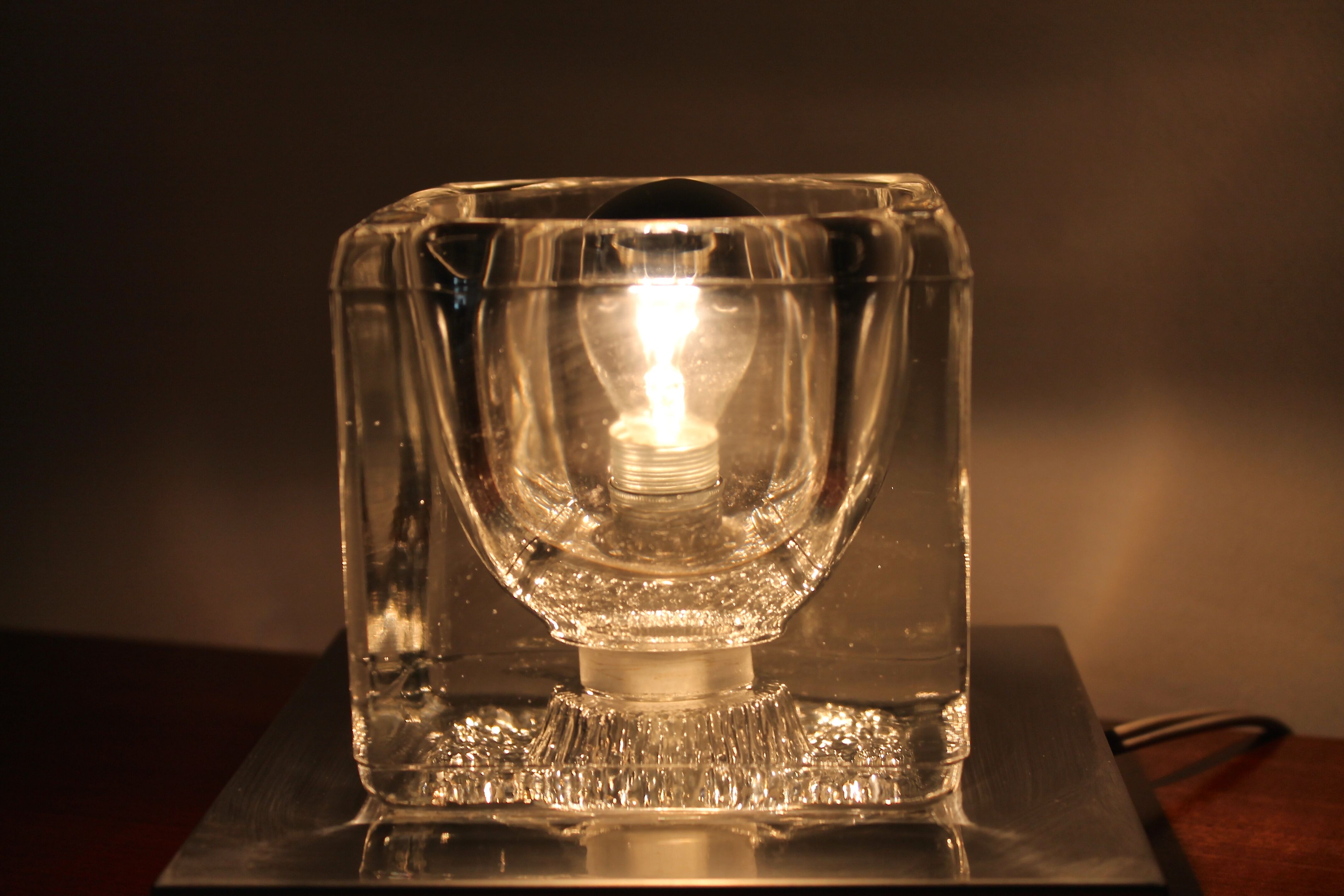 Lampe Peill & Putzler ice cube vintage 1970