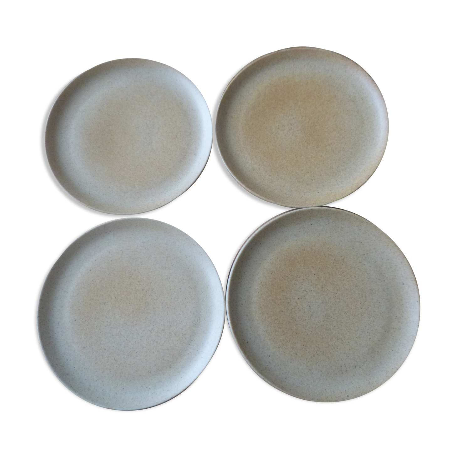 4 stoneware dessert plates