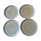 4 stoneware dessert plates