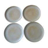 4 stoneware dessert plates