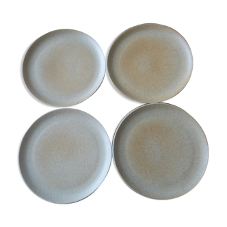 4 stoneware dessert plates