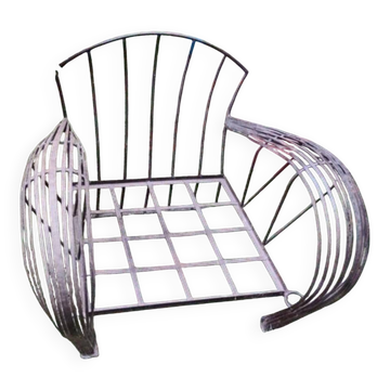 Wrought iron armchair