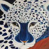 White panther painting