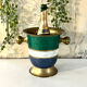 French Cloisonne cooler, Vintage Shell Inlay Barware Enamel Ice Bucket