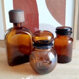 Amber glass bottles