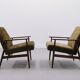 1960 Henryk Lis Mid Century Armchair in Forest Green Velvet