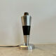 Vintage art deco lamp base, chromed metal and brass, France 1930