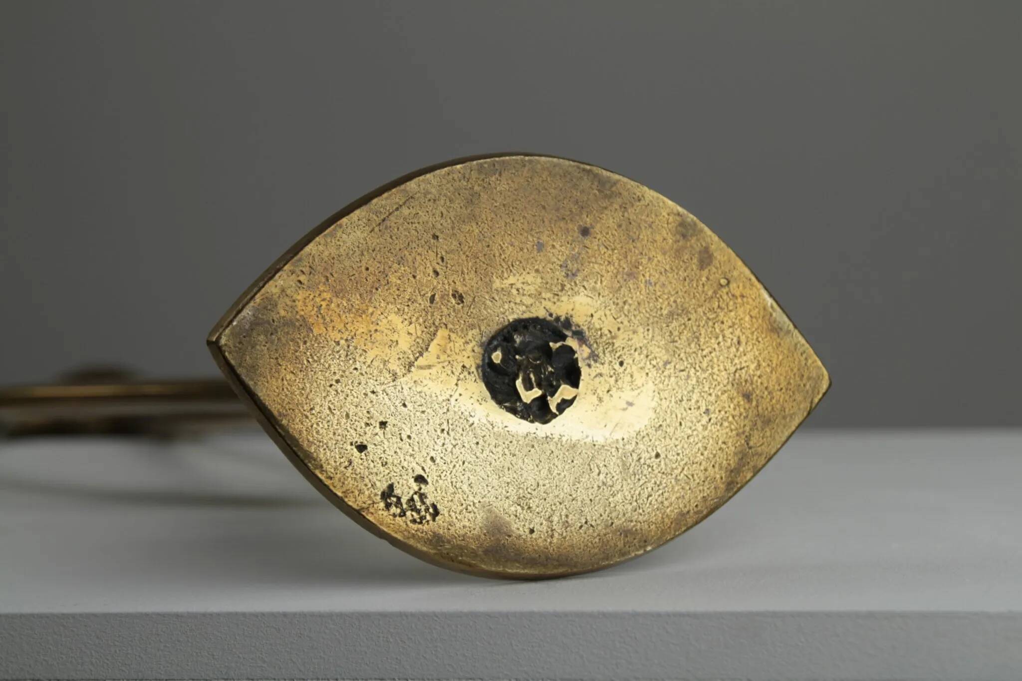 Solid Brass Three-Arm Candelabra — Modernist, 1960s