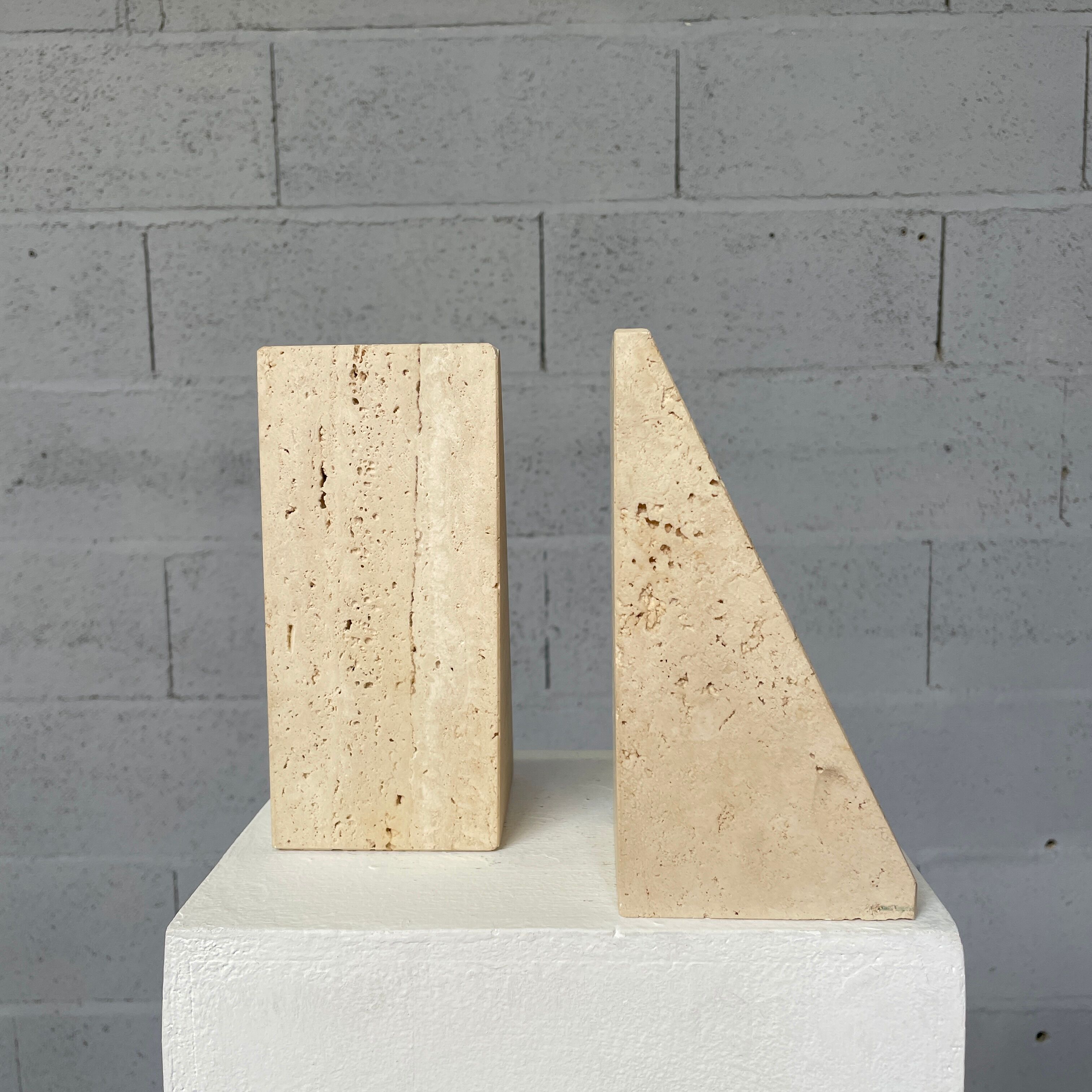 Travertine bookends