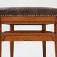 Art Deco wooden stool with leather top, Belgium ca. 1920