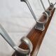 Wall rack "Art Deco" in cast aluminum and wood, 3 hooks, 54 cm