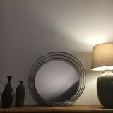 70's chrome round mirror - 64cm