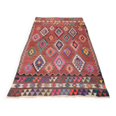 Vintage Turkish kilim handwoven 152x232 cm