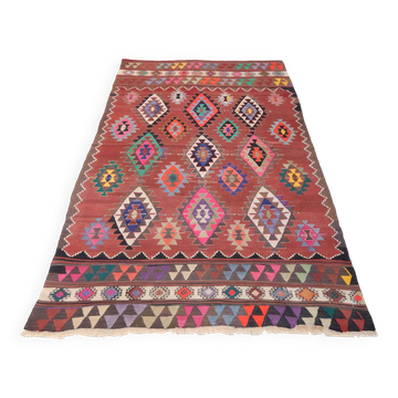 Vintage Turkish kilim handwoven 152x232 cm