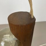 Grande lampe de table sculpturale et organique en bois de pin, attribuée à Temde Lights, Allemagne, années 1970