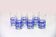 Set of 6 authentic tea glasses with traditional blue patterns from Sidi Bousaid.