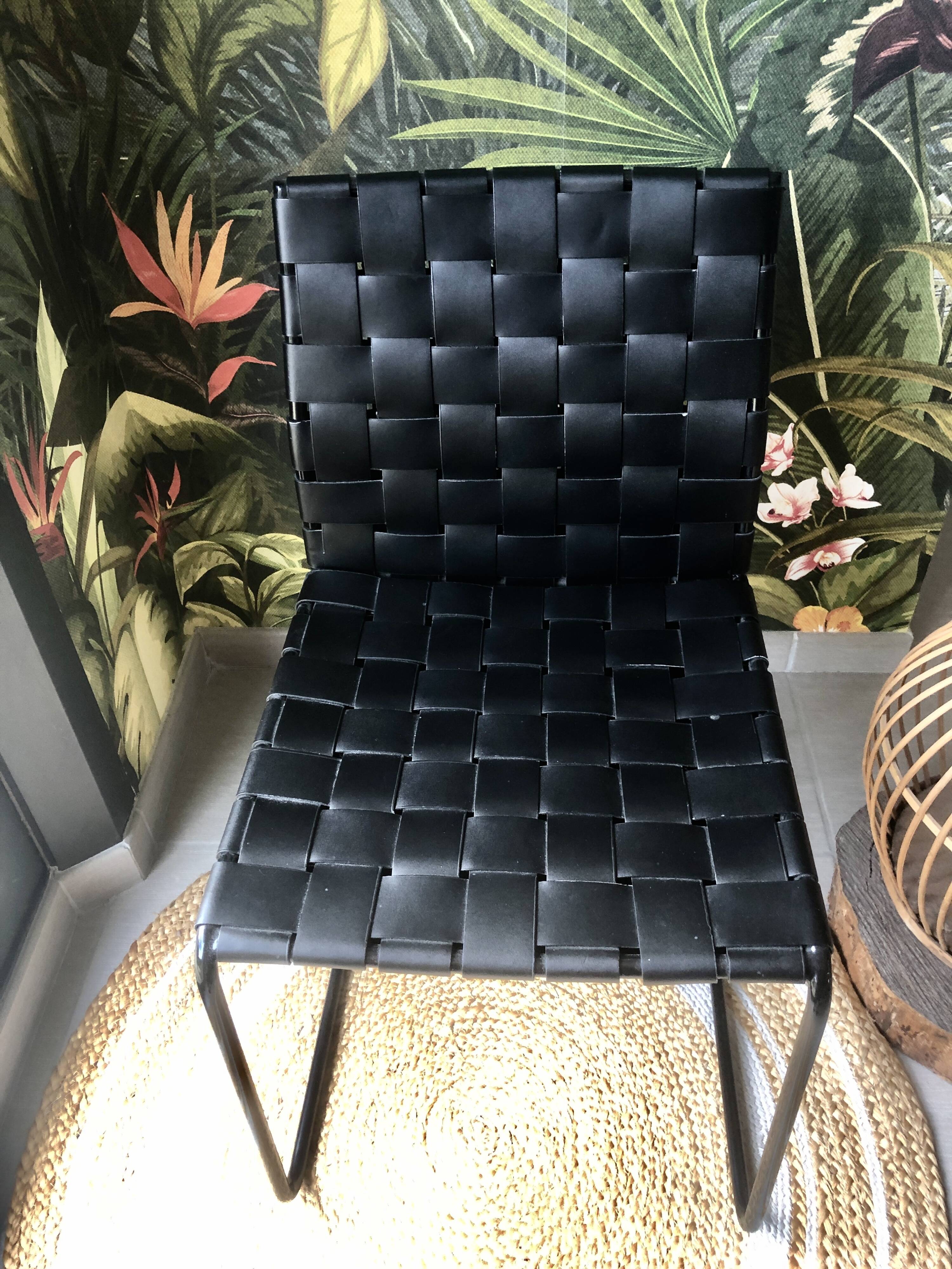 Pair of designer black chairs