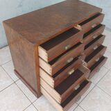 Meuble de métier 10 tiroirs en noyer