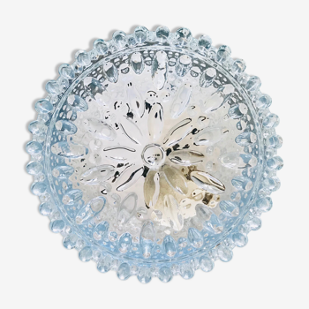 Plafonnier rond en verre moulé