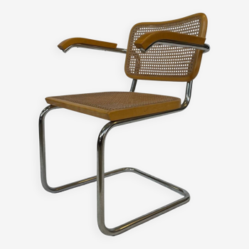 Chaise Cesca B64 avec accoudoirs par Marcel Breuer Design