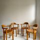 Set of 4 wooden chairs from the 1970s