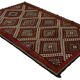 Grand Turkish Kilim Usak Vintage 200x327 cm Geometric Handwoven