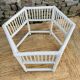 White rattan lounge