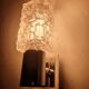 Pair of vintage chrome wall lights with square globes, Italian Targetti 1970.