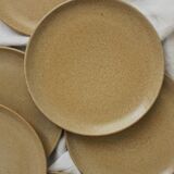 6 assiettes à dessert en grès vintage