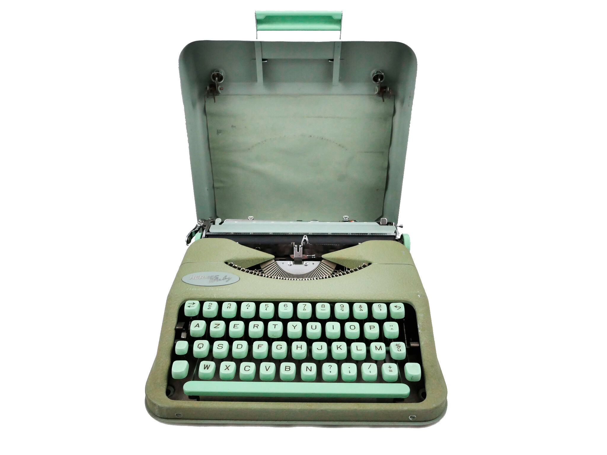 Hermes Baby green sage typewriter