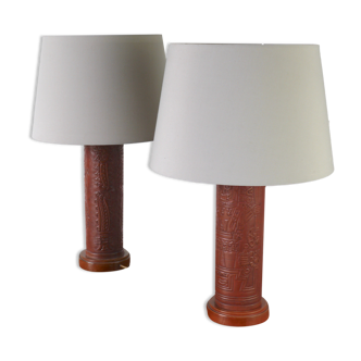 Table Lamps by Angel l. Pazmino for Muebles de Estilo, 1970s, Set of 2