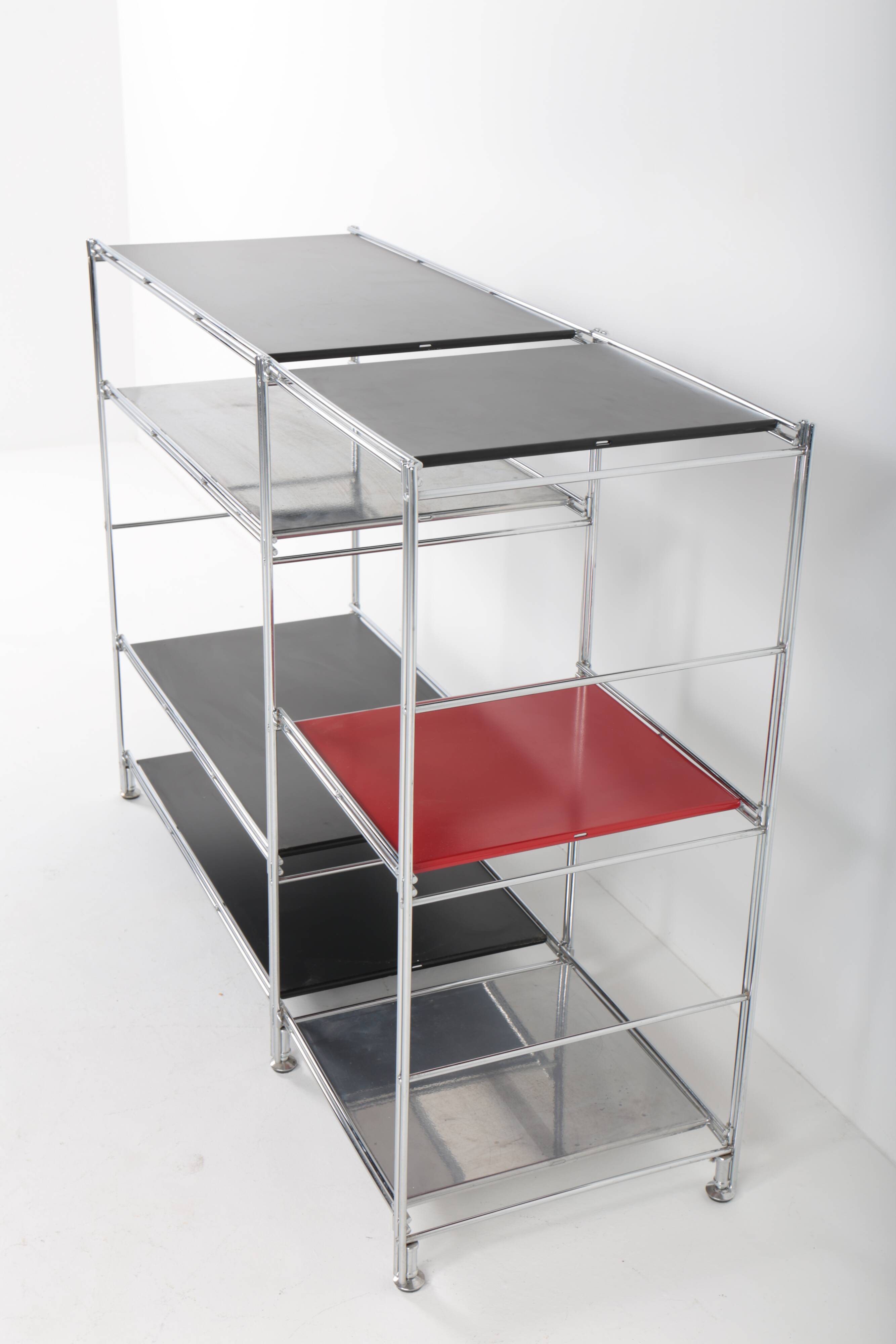 Vintage modular metal shelf