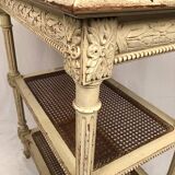 Louis XVI style server, cream lacquered wood, circa 1900
