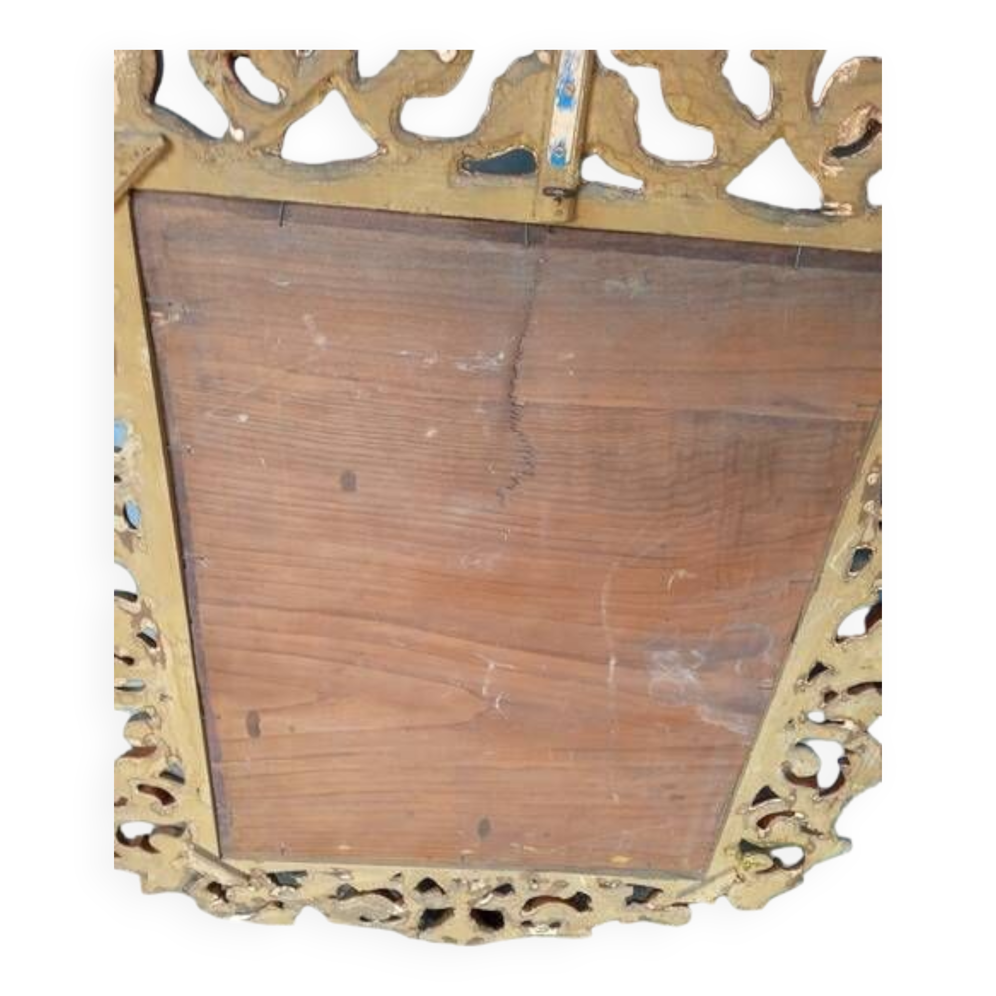 Baroque mirror Louis XV gilded wood ep XIX em - 105 cm
