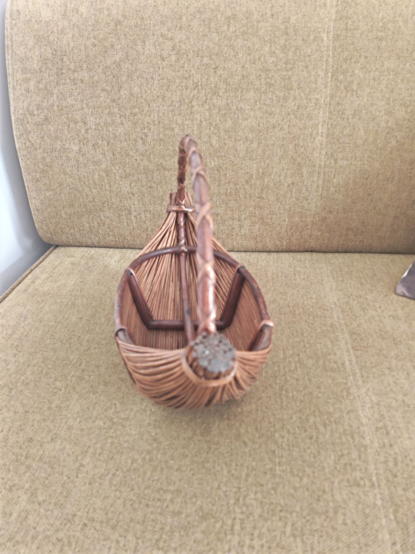 1960s wicker retro basket