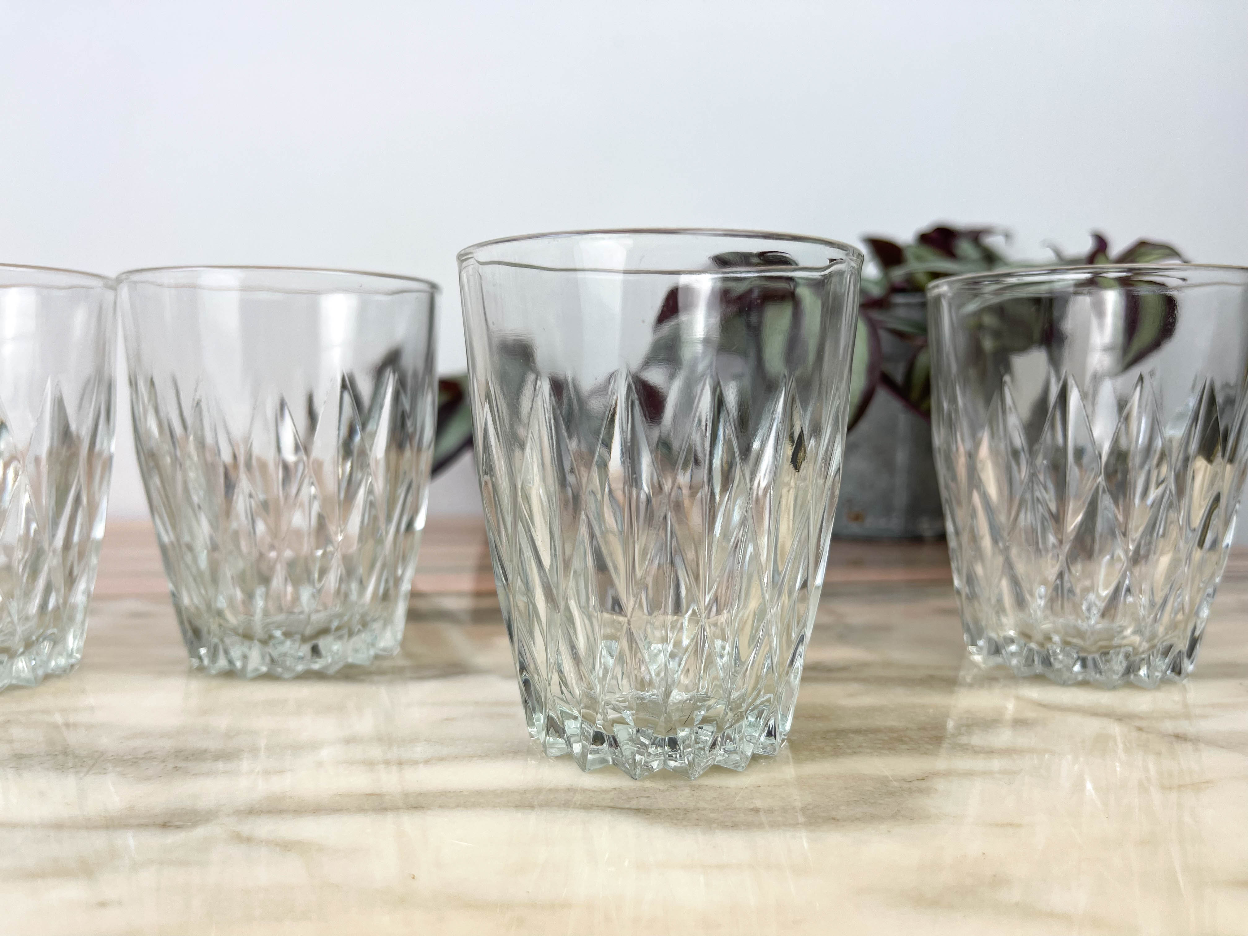 Set de 8 verres à eau années 60