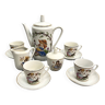 Complete set, children's dining room service made of decorated porcelain, Germany 1970s.