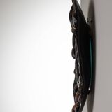 Mirror with shells in glazed stoneware