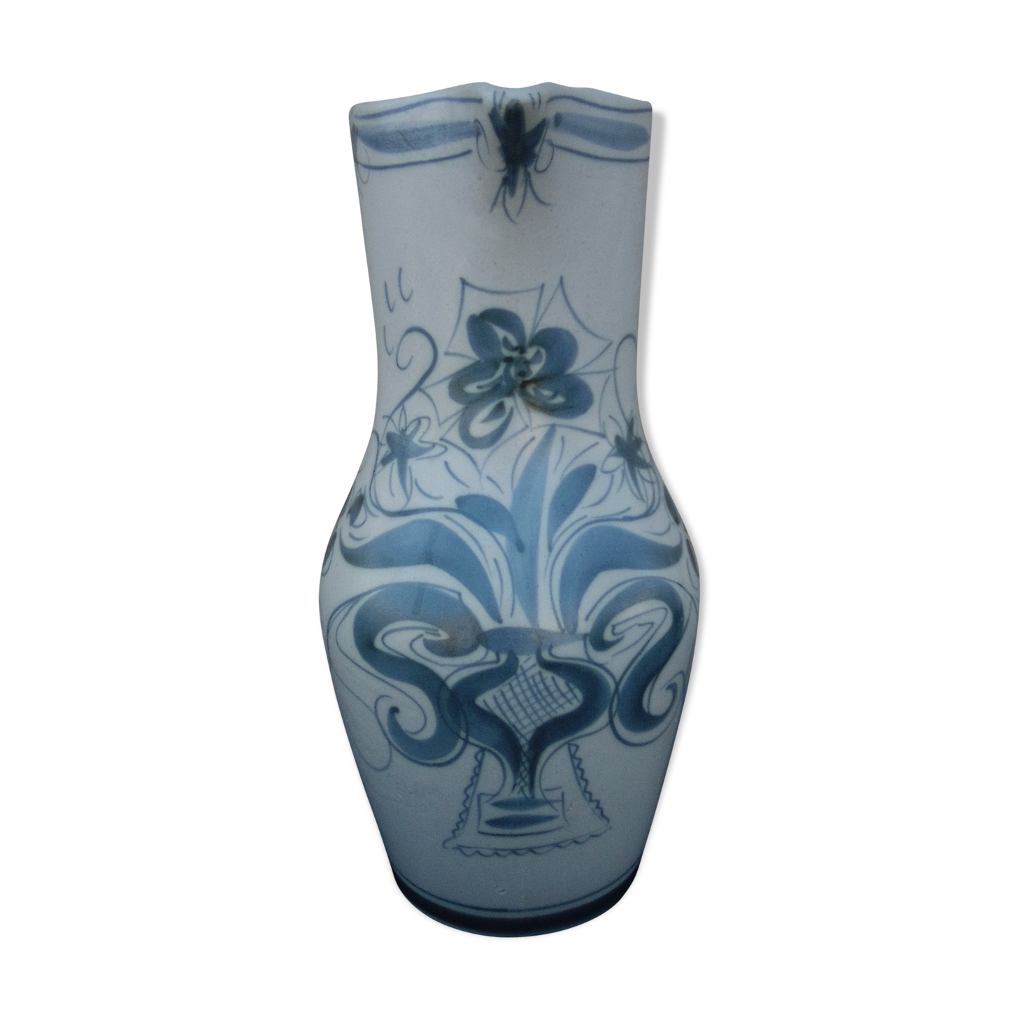 Pitcher in Quimper keraluc earthenware H 29 cm