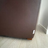 Canapé Cinna cuir chocolat 2 places