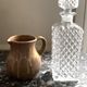 Diamond-tipped glass decanter 1960s/70s