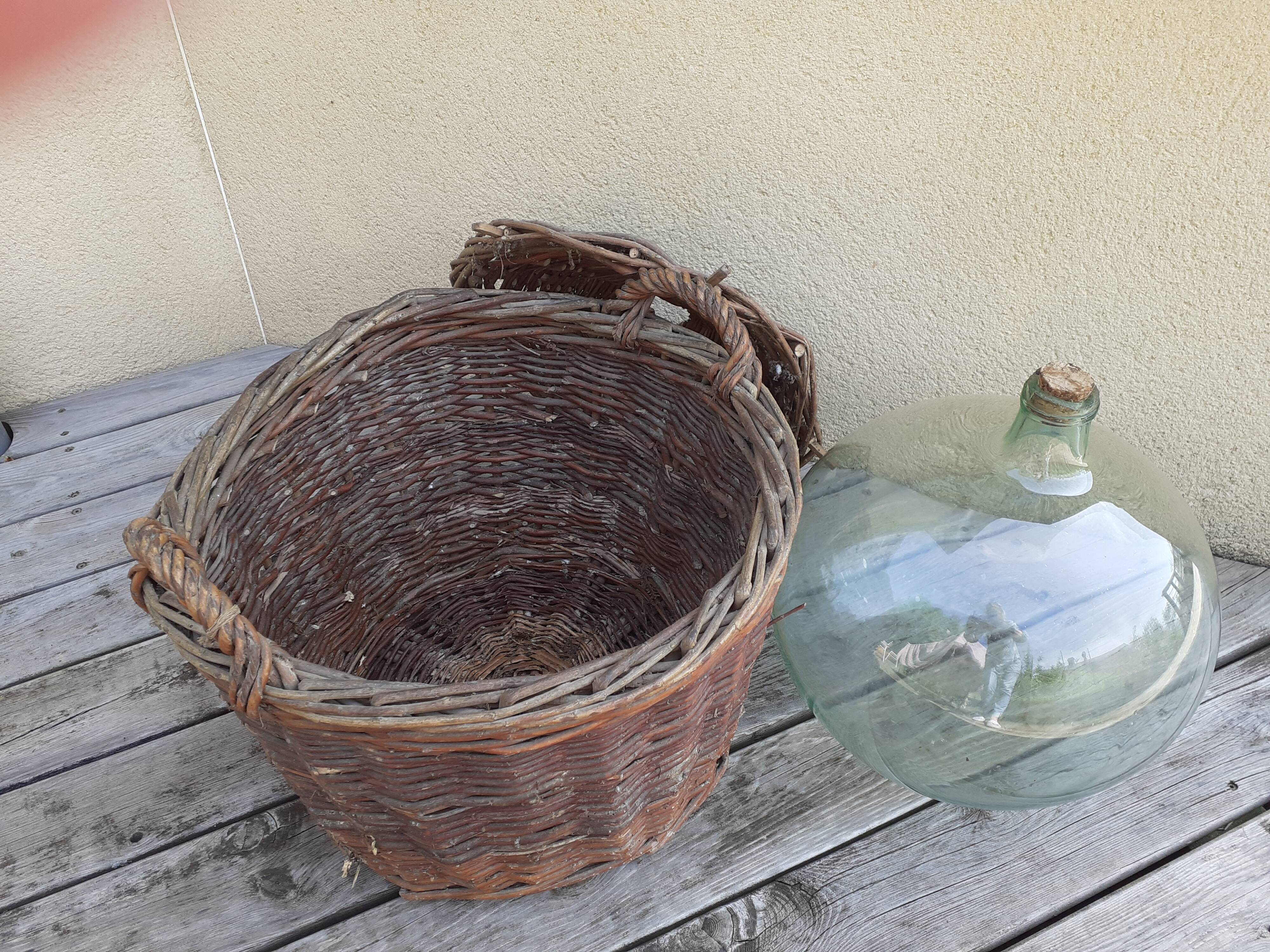 Demijohn and basket