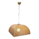 Lustre en plexiglas et paille de Vienne.