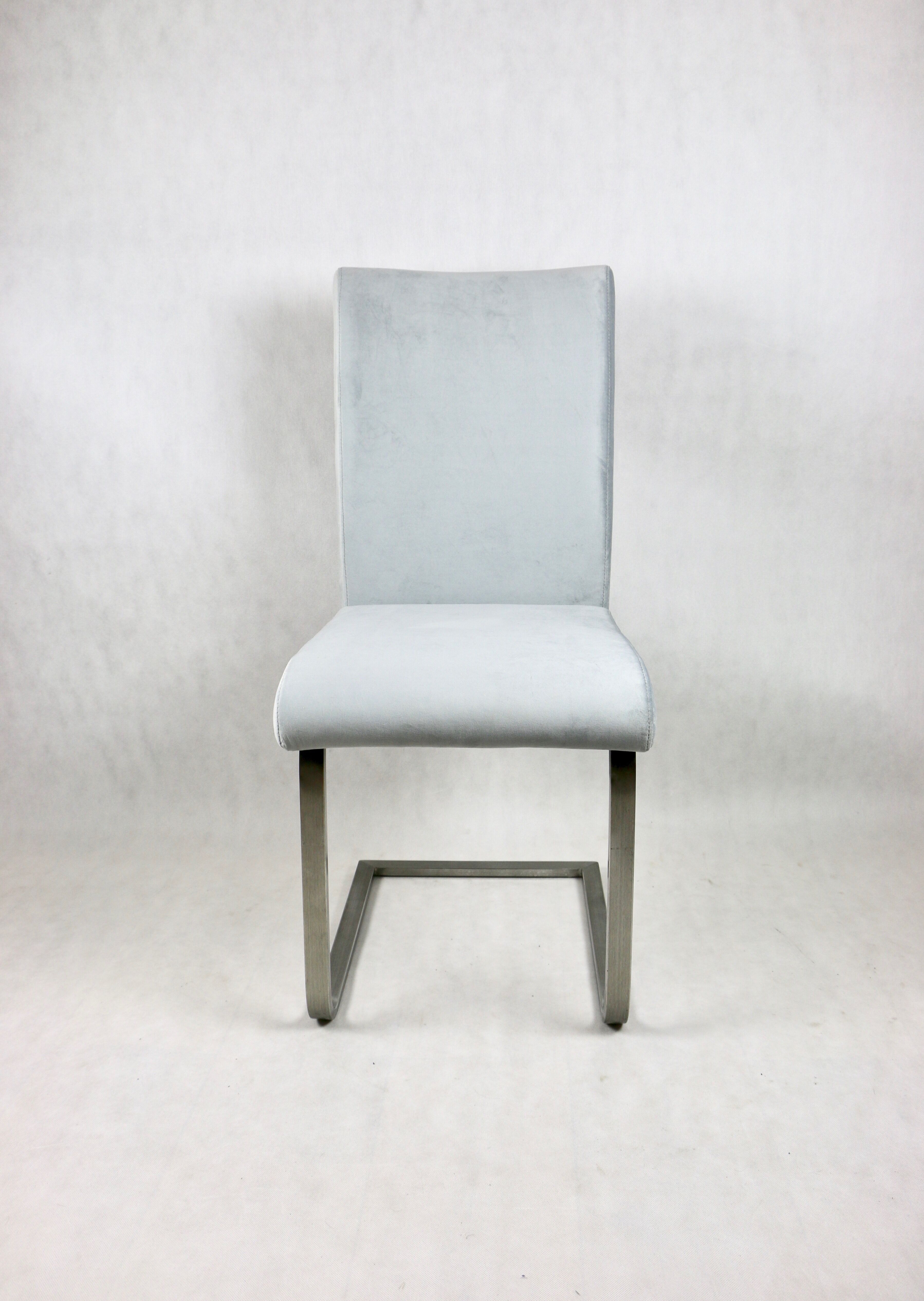 Grey Chairs on aluminium legs fully restored, Set of 4