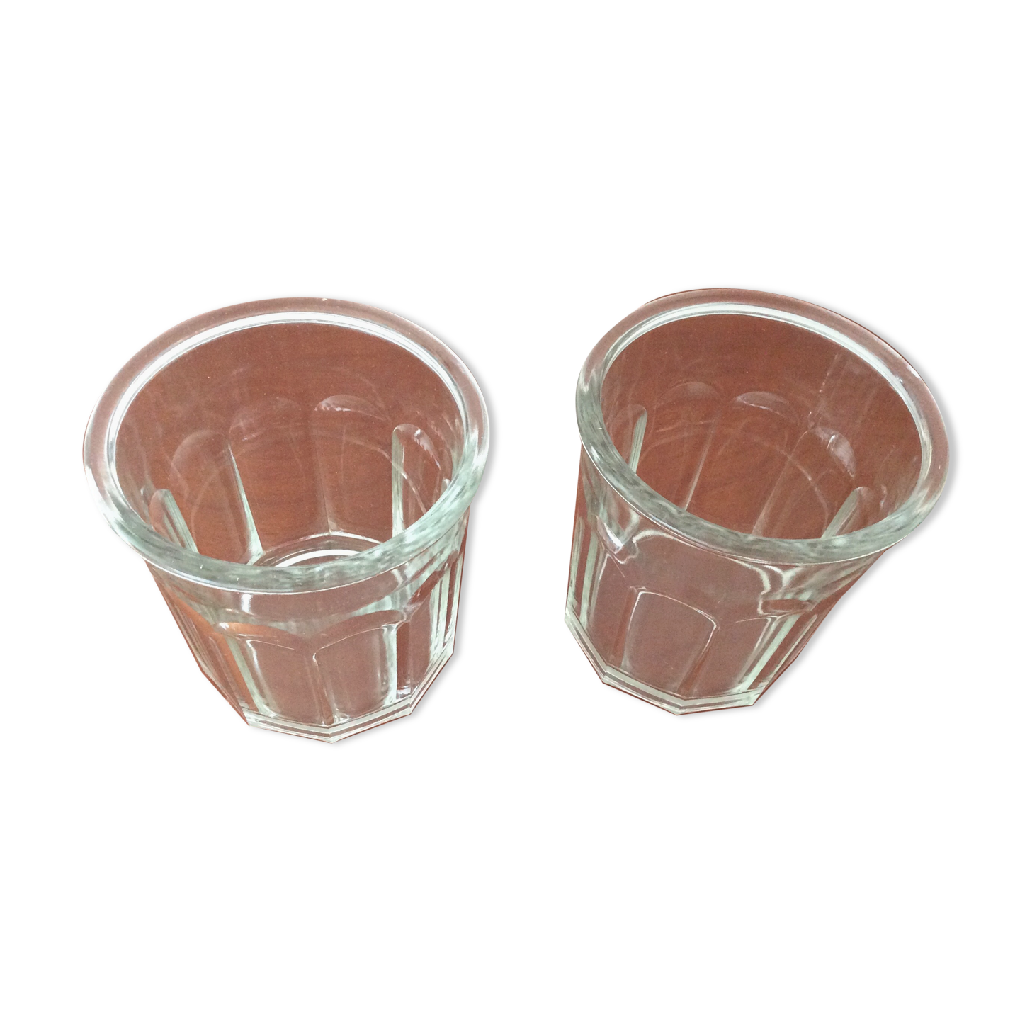 Set of 2 old glassware jam jars Reims - 750